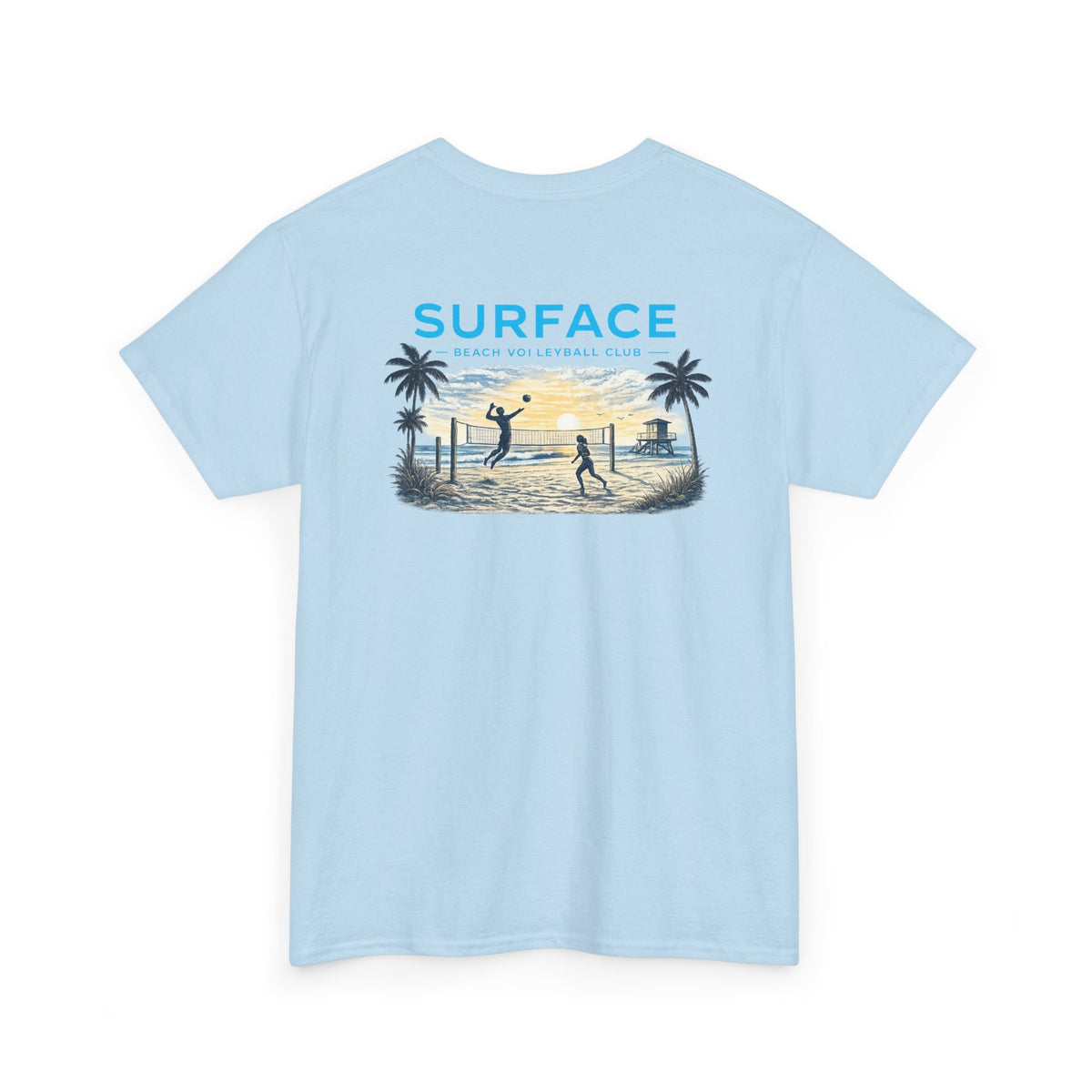 Surface Beach Volleyball Club T-Shirt — Coastal Sunset Volley Tee