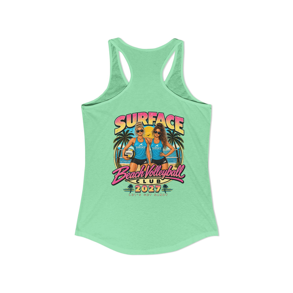 Surface Beach Volleyball Club Women's Racerback Tank -Retro