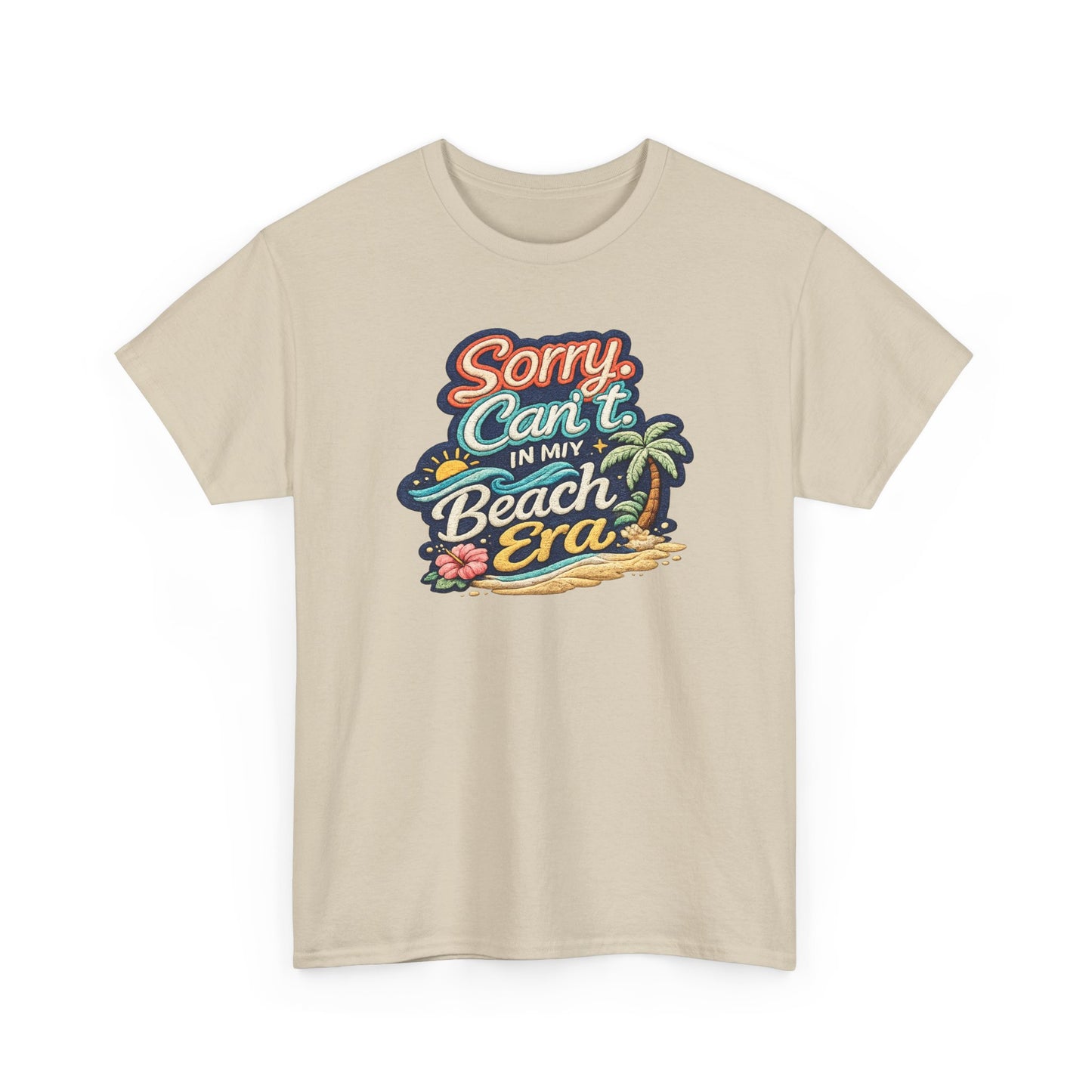 Sorry Can't, In My Beach Era Tee — Retro Tropical Palm Beach Vacation T‑Shirt