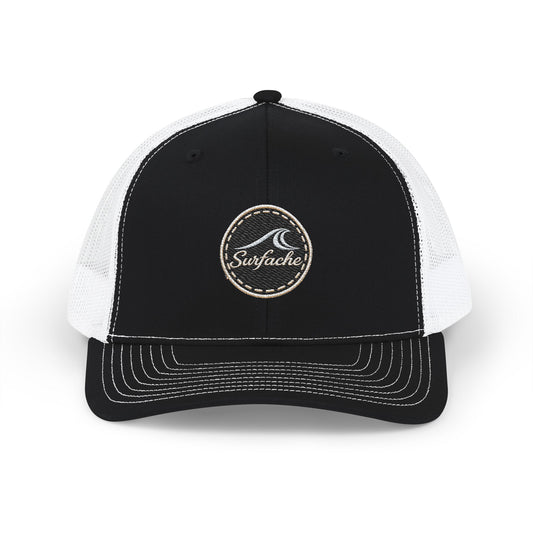 Surfache Snapback Trucker Cap — Embroidered Wave Logo Mesh Hat