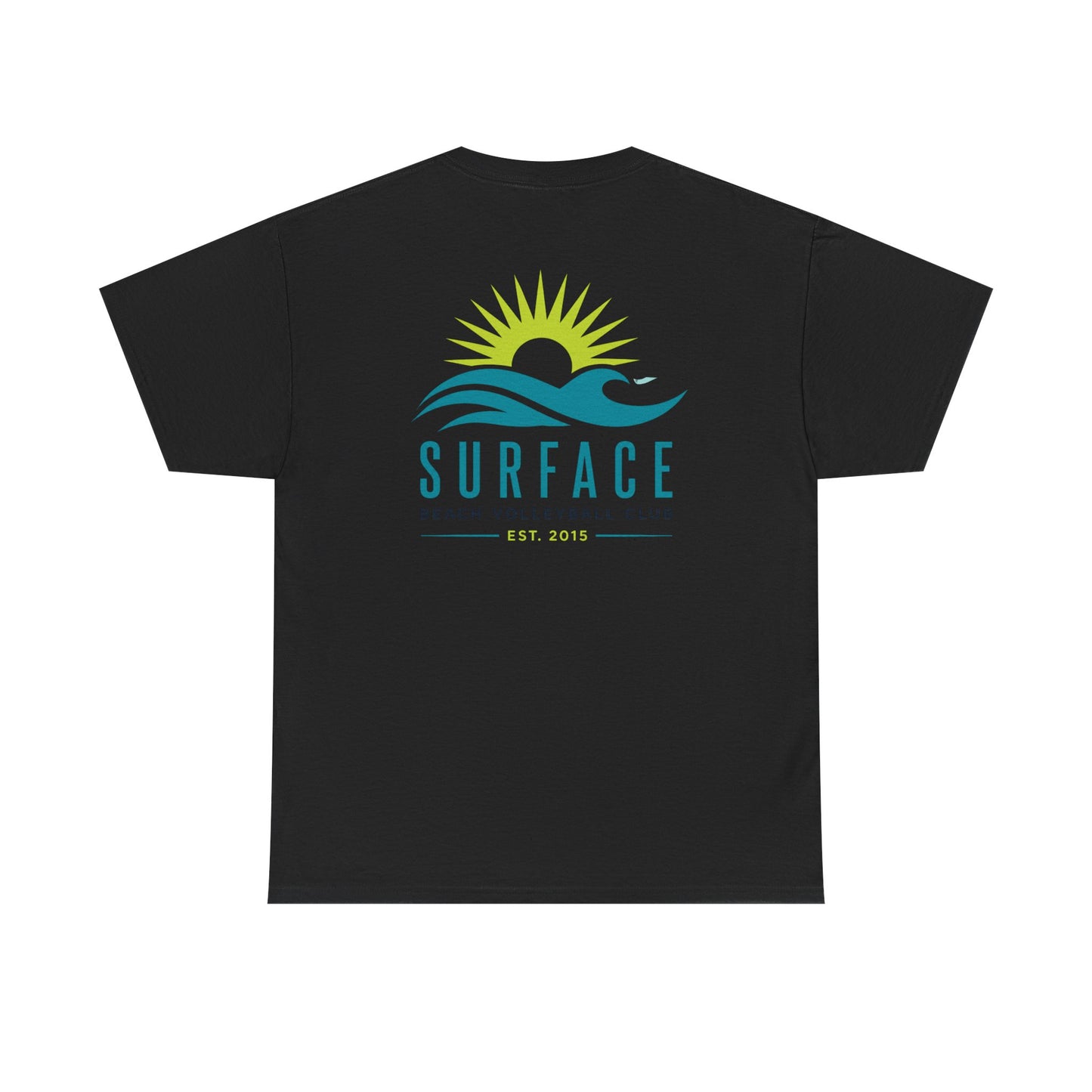 Surface Beach Volleyball Club Tee — Surf Wave & Sun Graphic T-Shirt