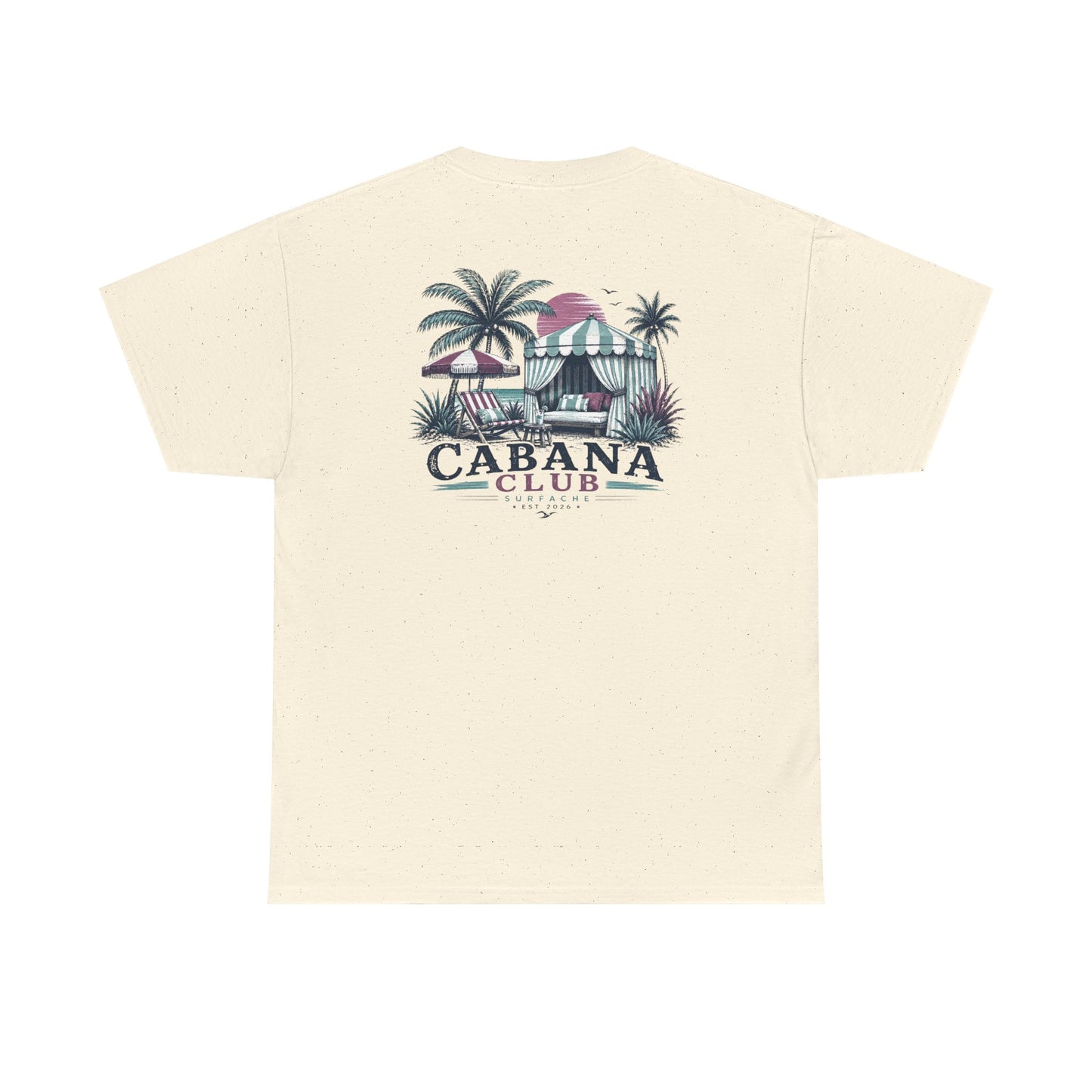 Surfache Cabana Club T‑Shirt – Tropical Beach Cabana Graphic Tee