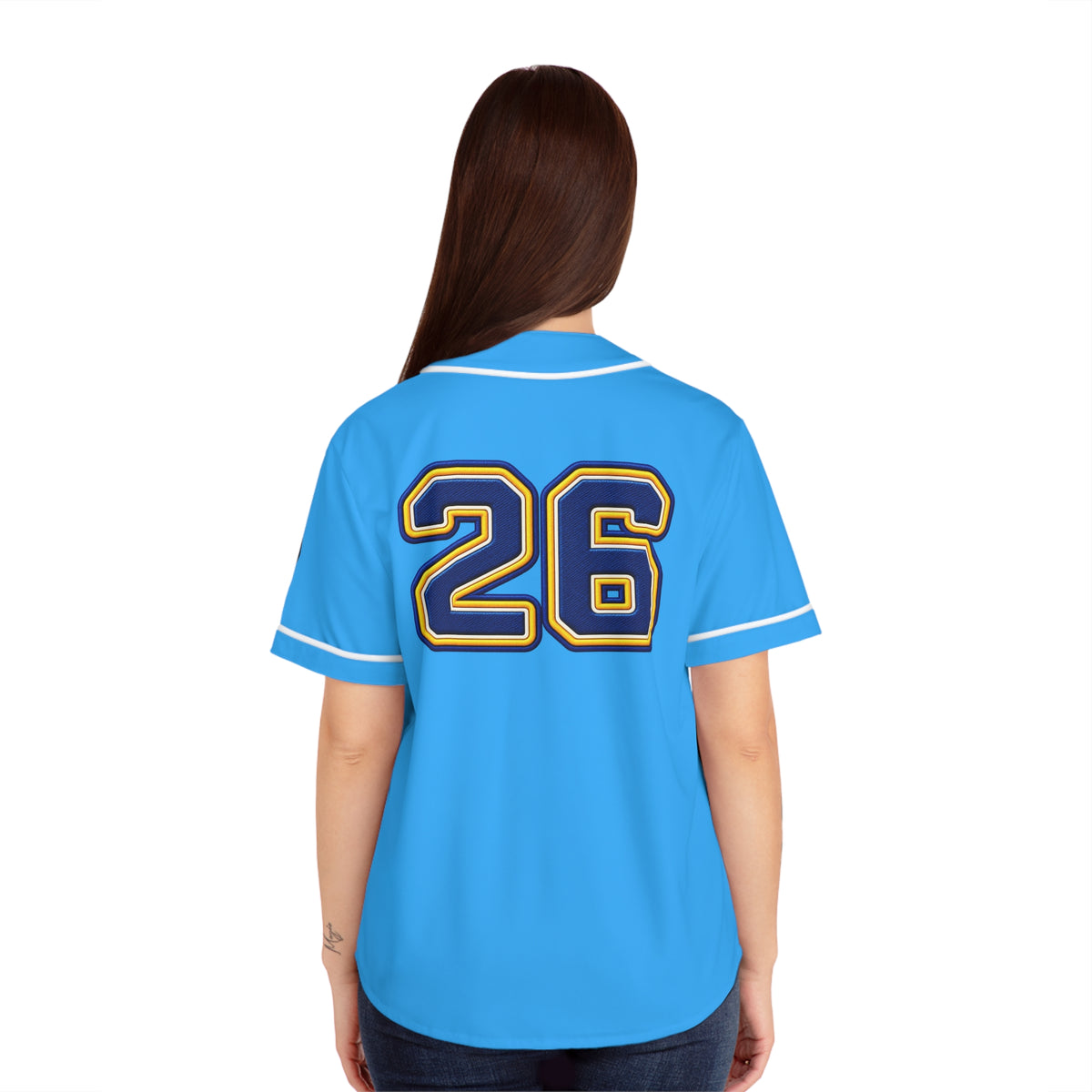 Moo Crew Milk Drip Women's Baseball Jersey – #26 Sports Fan Apparel