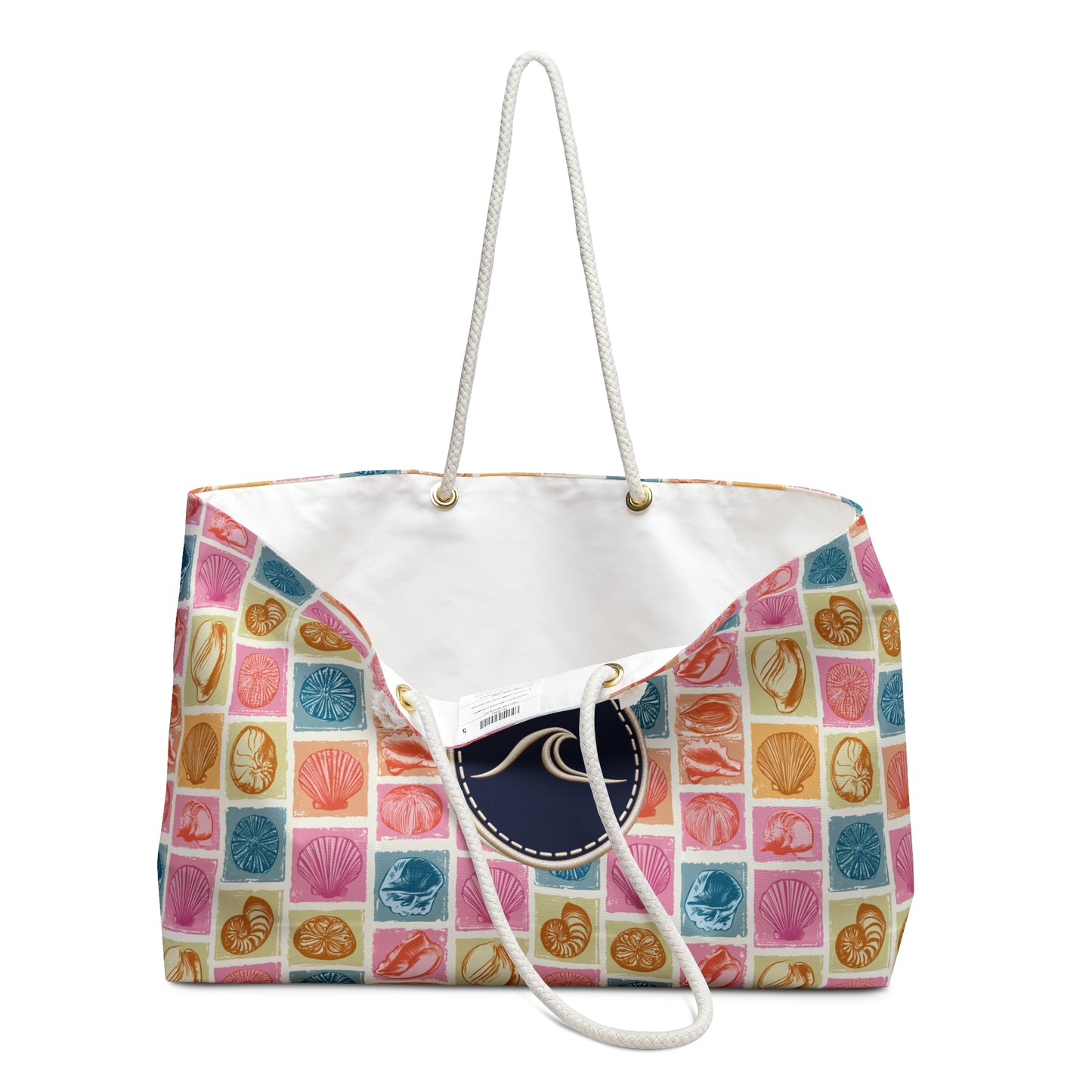 Surfache Sanibel Island Inspired Tropical Seashell Weekender Bag — Colorful Beach Travel Tote
