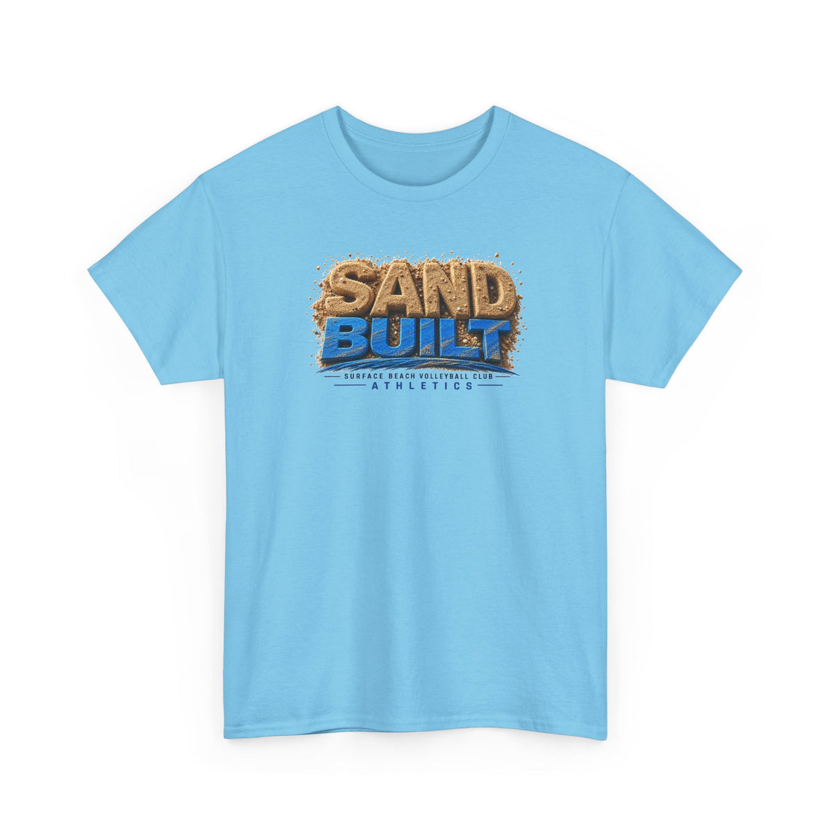 Sand Built Athletic Tee – Beach-Inspired 'Sand Built' Graphic T-Shirt