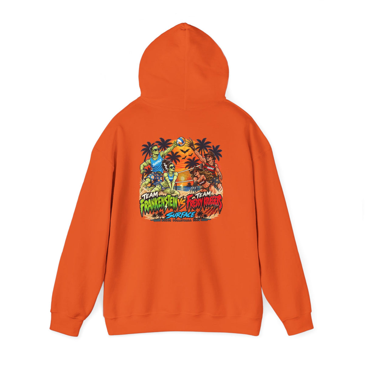 Surface Halloween Hoodie — Team Freddy Krueger vs Frankenstein