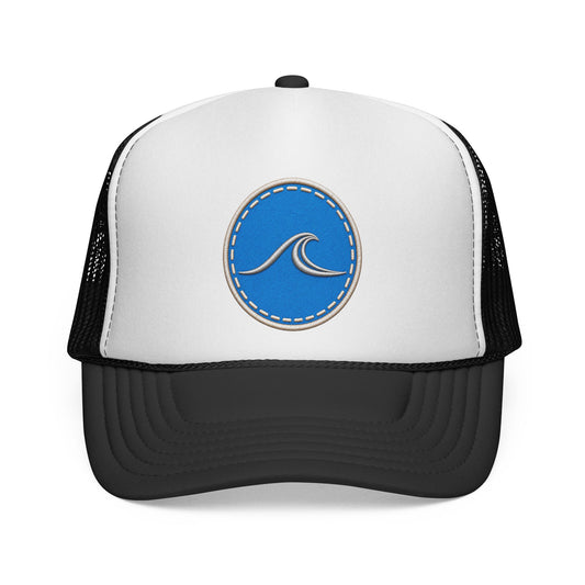Surfache Wave Trucker Hat — Vintage Surf Logo Cap for Beach Lovers