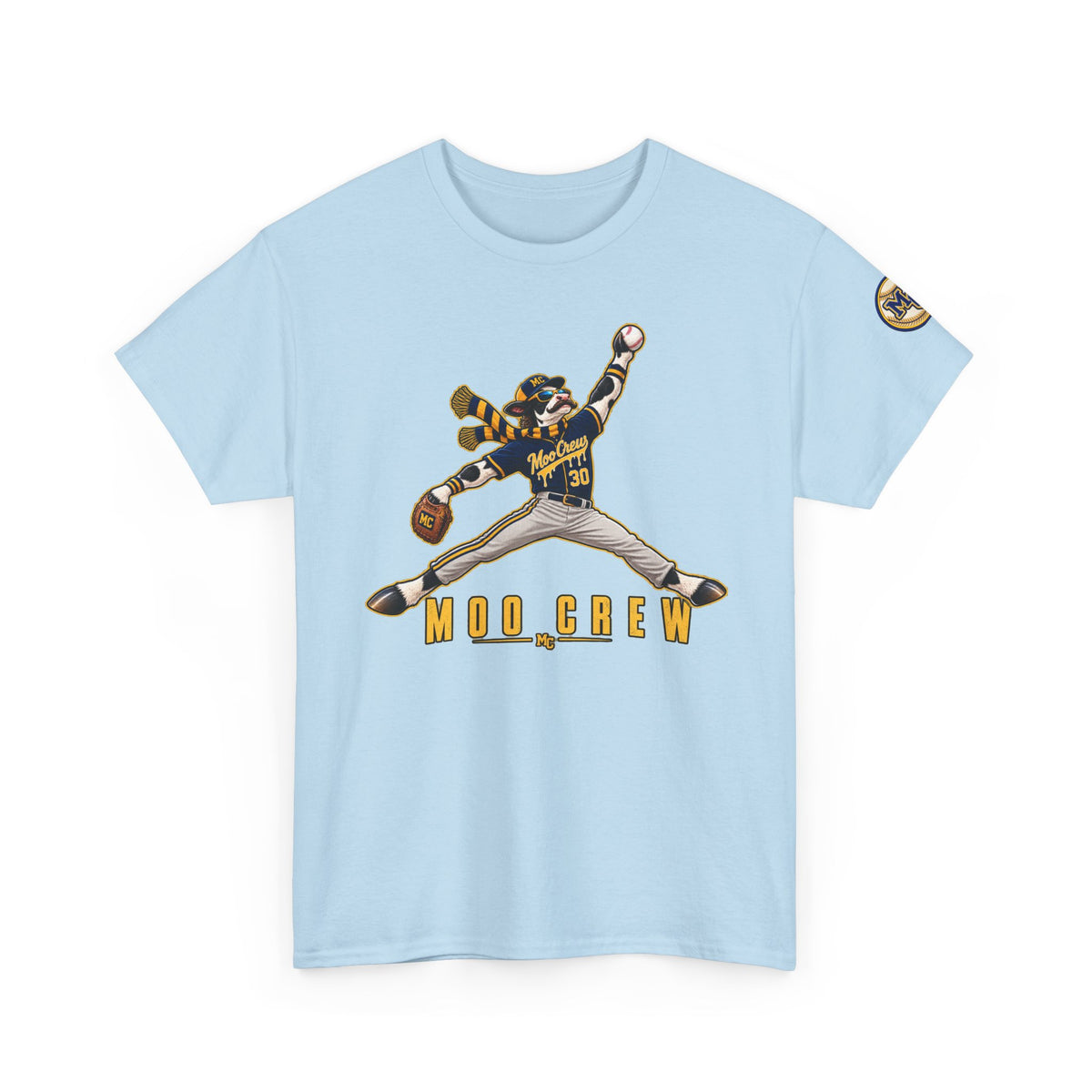 Moo Crew Baseball Player Graphic Tee