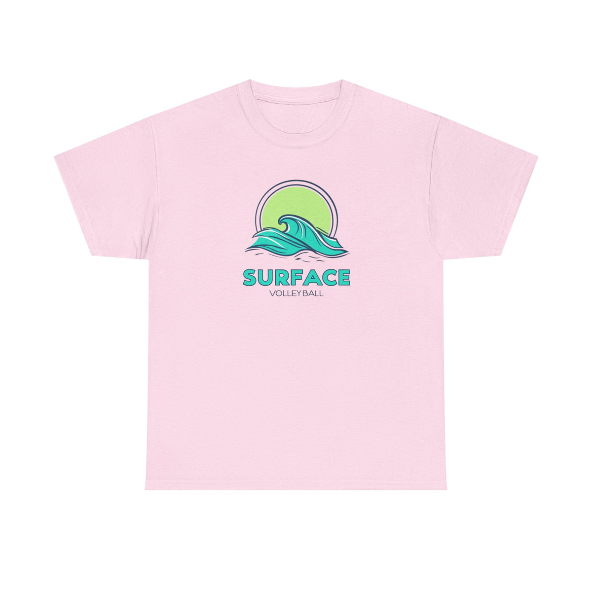 Surface Volleyball Tee — Retro Wave Surf Logo T‑Shirt