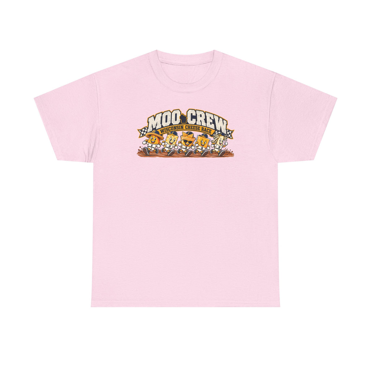 Moo Crew Cheese Race Baseball T-Shirt