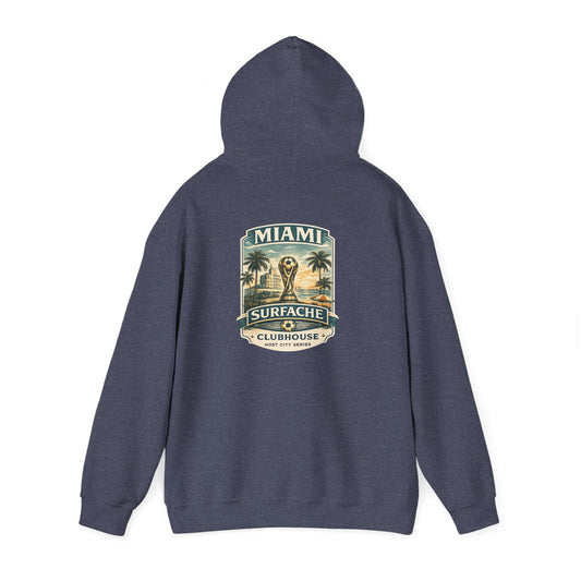 Surfache Hoodie — Miami Vintage Surf Club Logo Hooded Sweatshirt