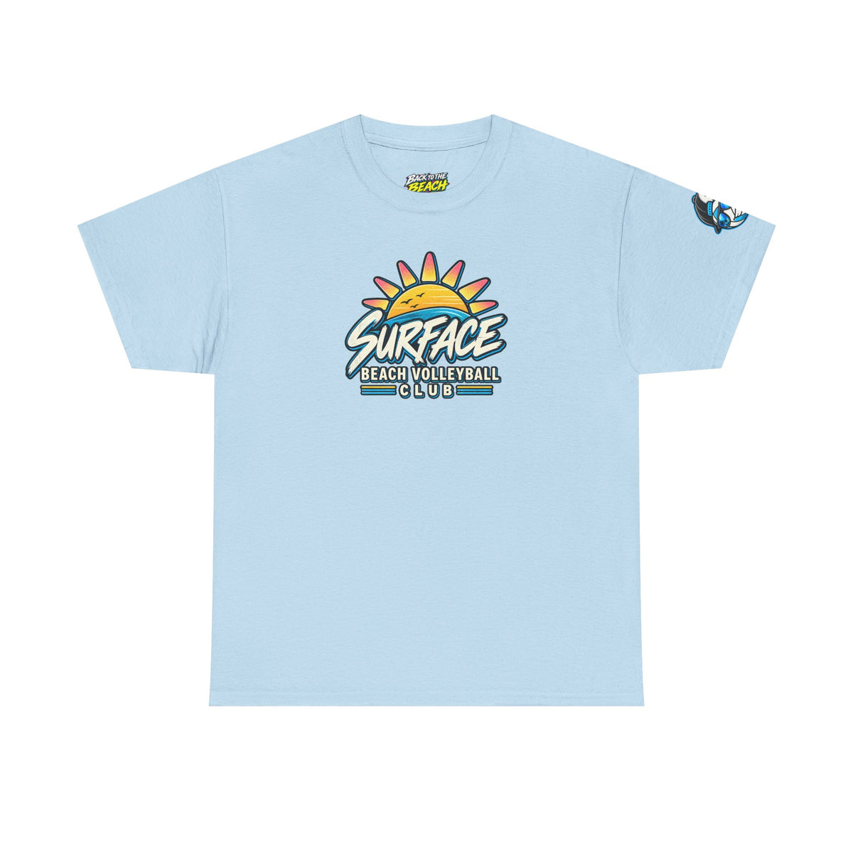 Beach Volleyball Tee — "Surface" Club Surf Sun Graphic Shirt