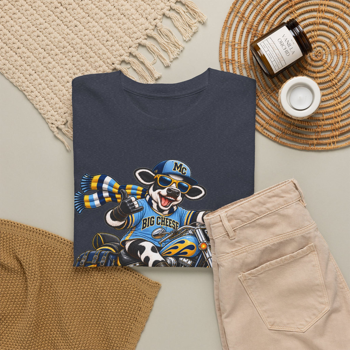 Moo Crew The Big Cheese Retro WI Teams Graphic Tee