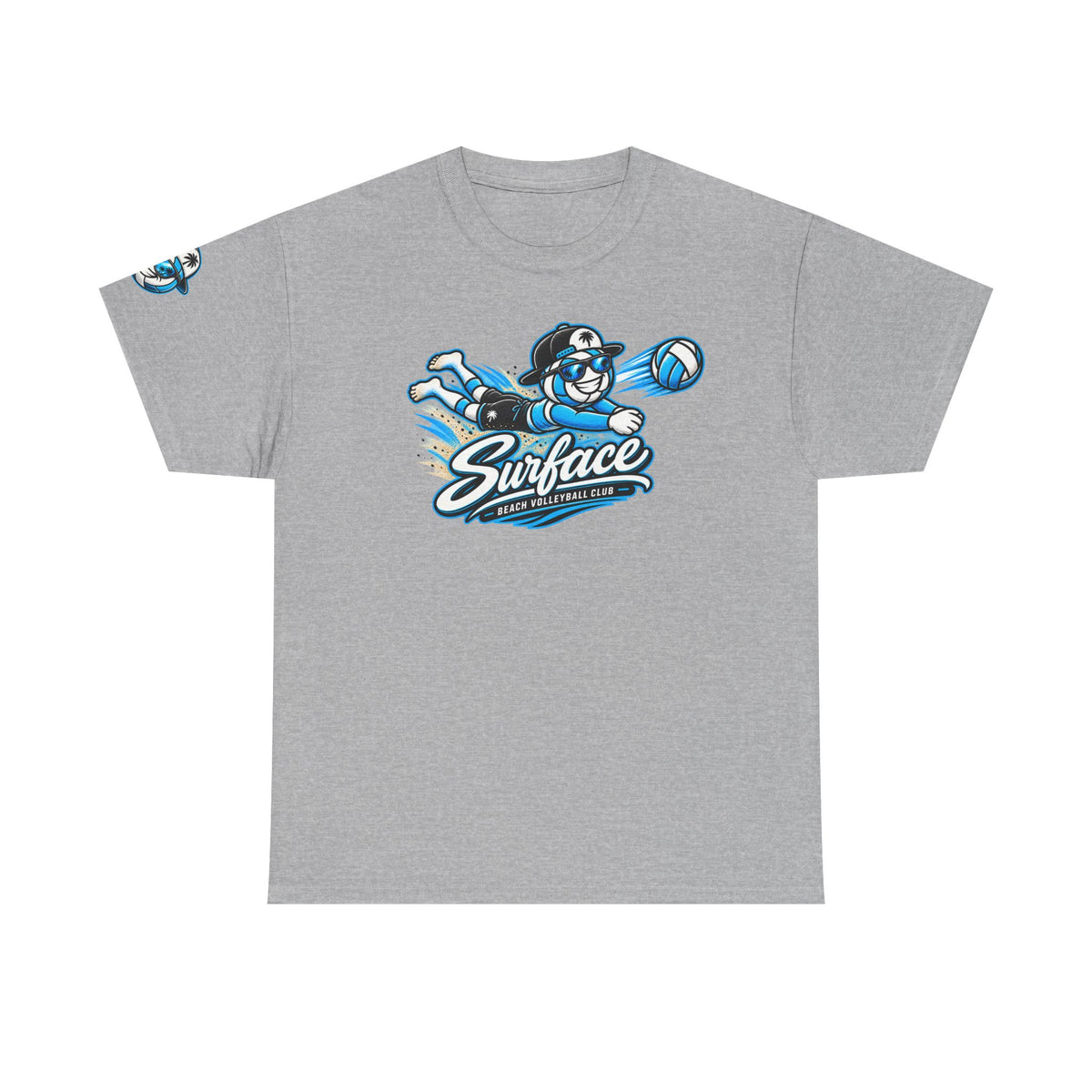 Surface Volleyball Mascot T-Shirt — Beach Volleyball Dive Graphic Tee