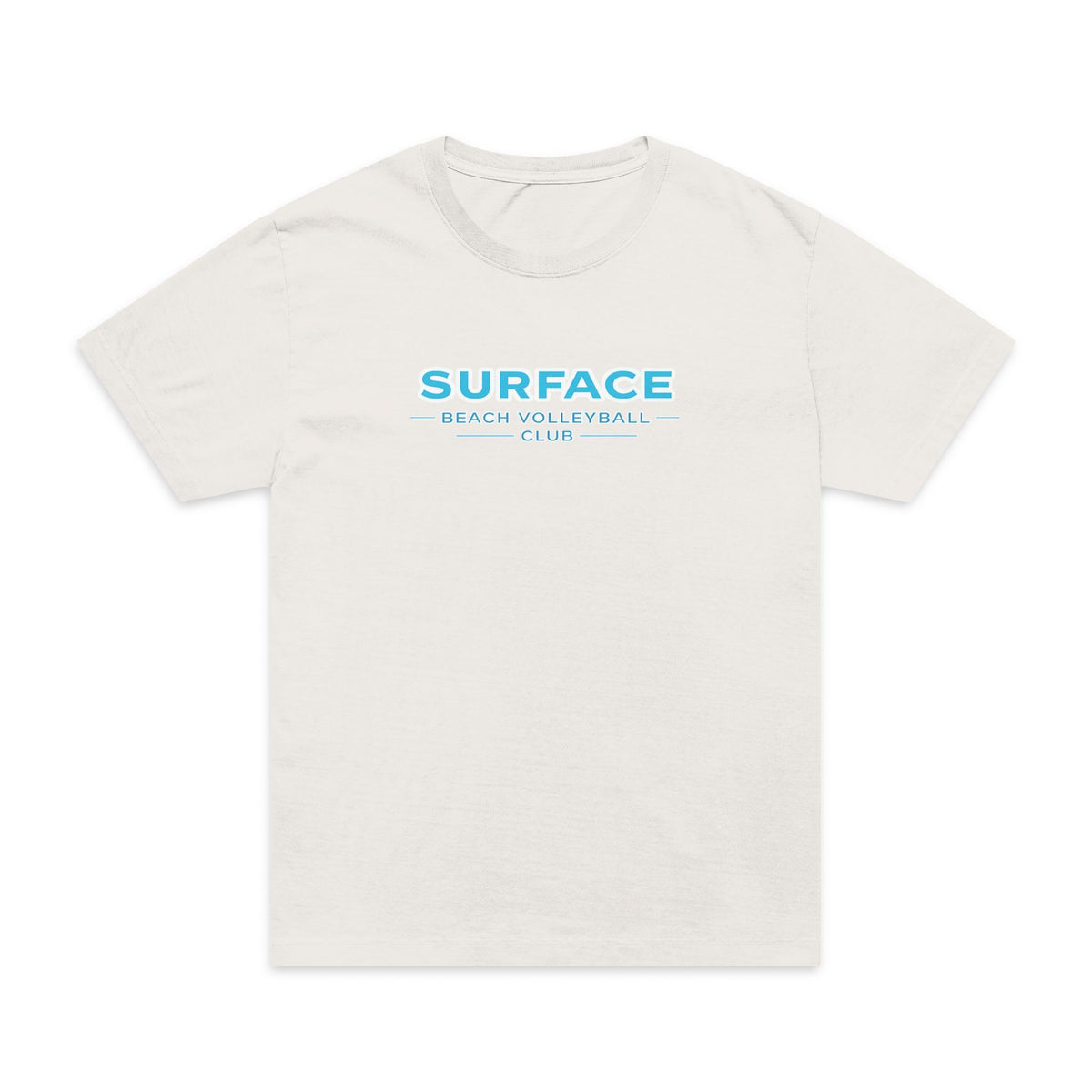 Surfaced Beach Graphic T‑Shirt — "SURFACE: Ocean & Lifestyle Co." Design