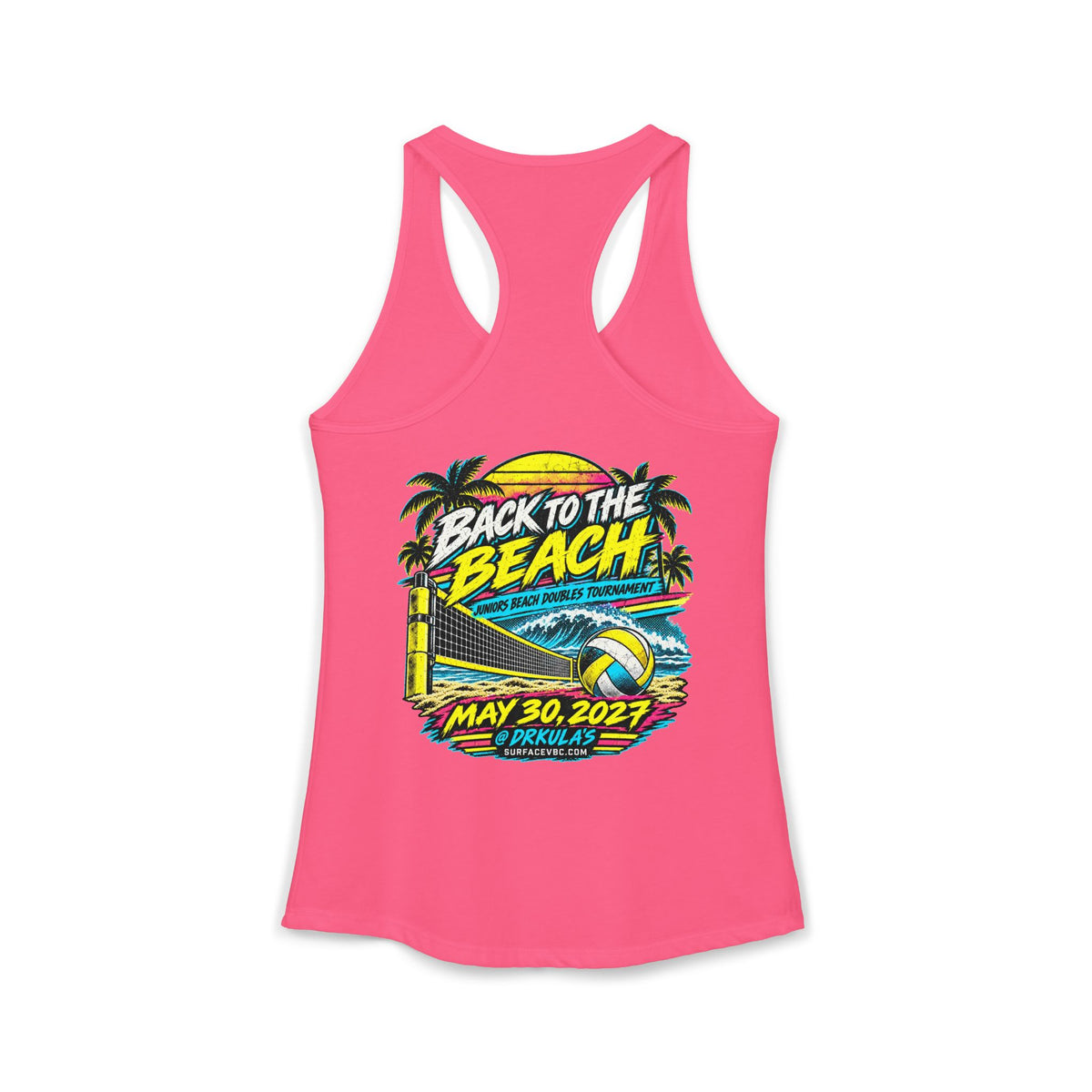 2027 Back to the Beach Tournament Event Merch- Women's Racerback Tank -