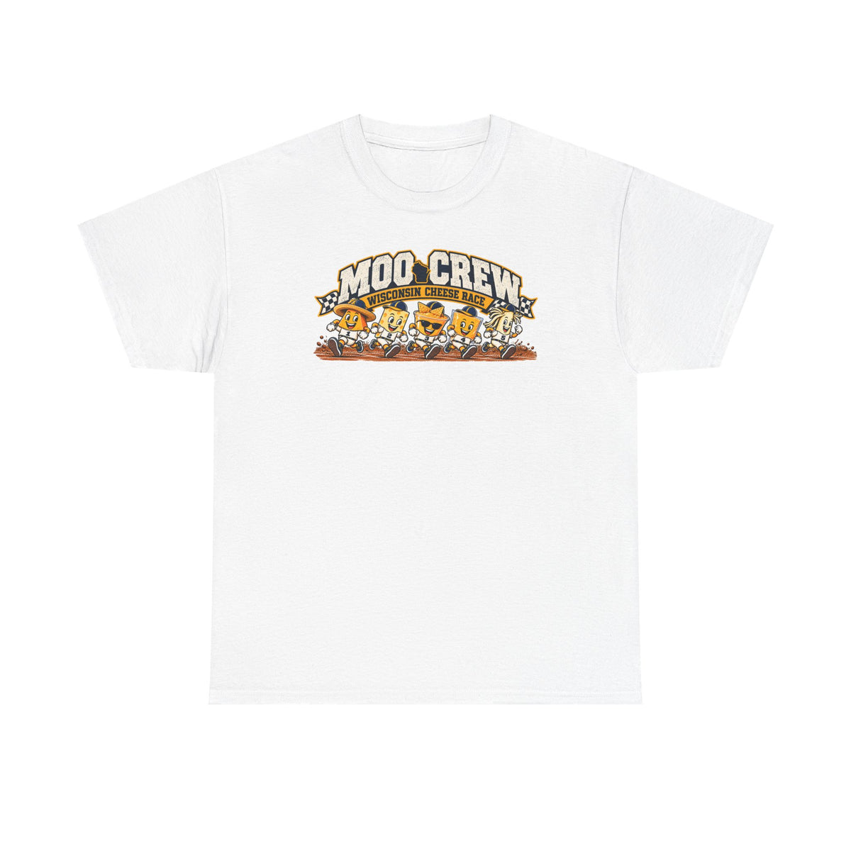 Moo Crew Cheese Race Baseball T-Shirt