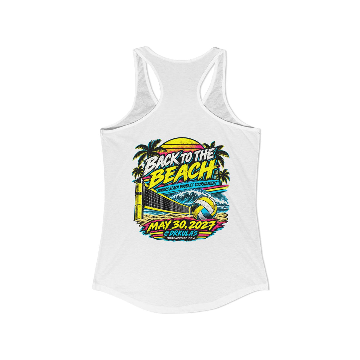 2027 Back to the Beach Tournament Event Merch- Women's Racerback Tank -