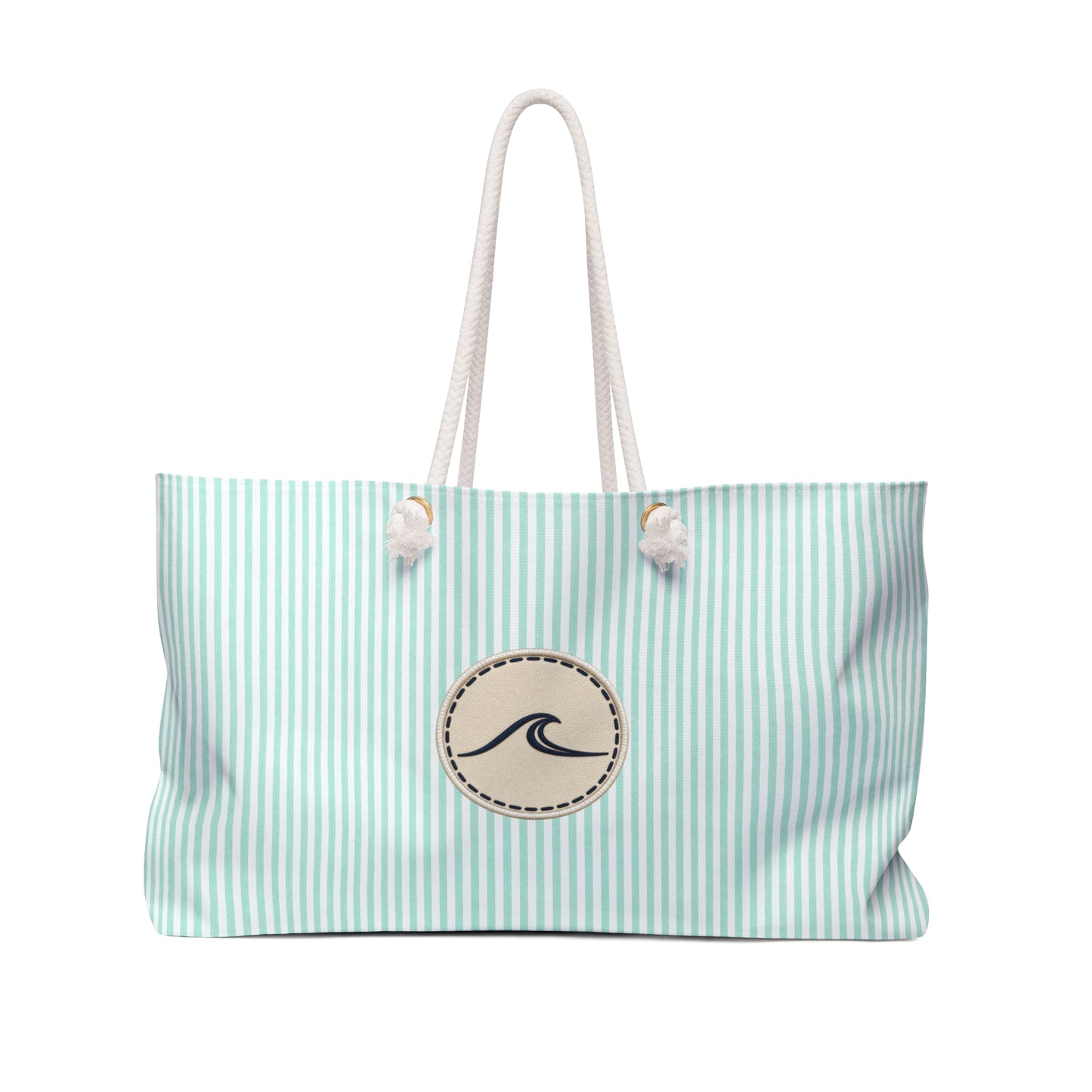 Surfache Slim Striped Seaside Weekender Bag — Mint Nautical Travel Tote