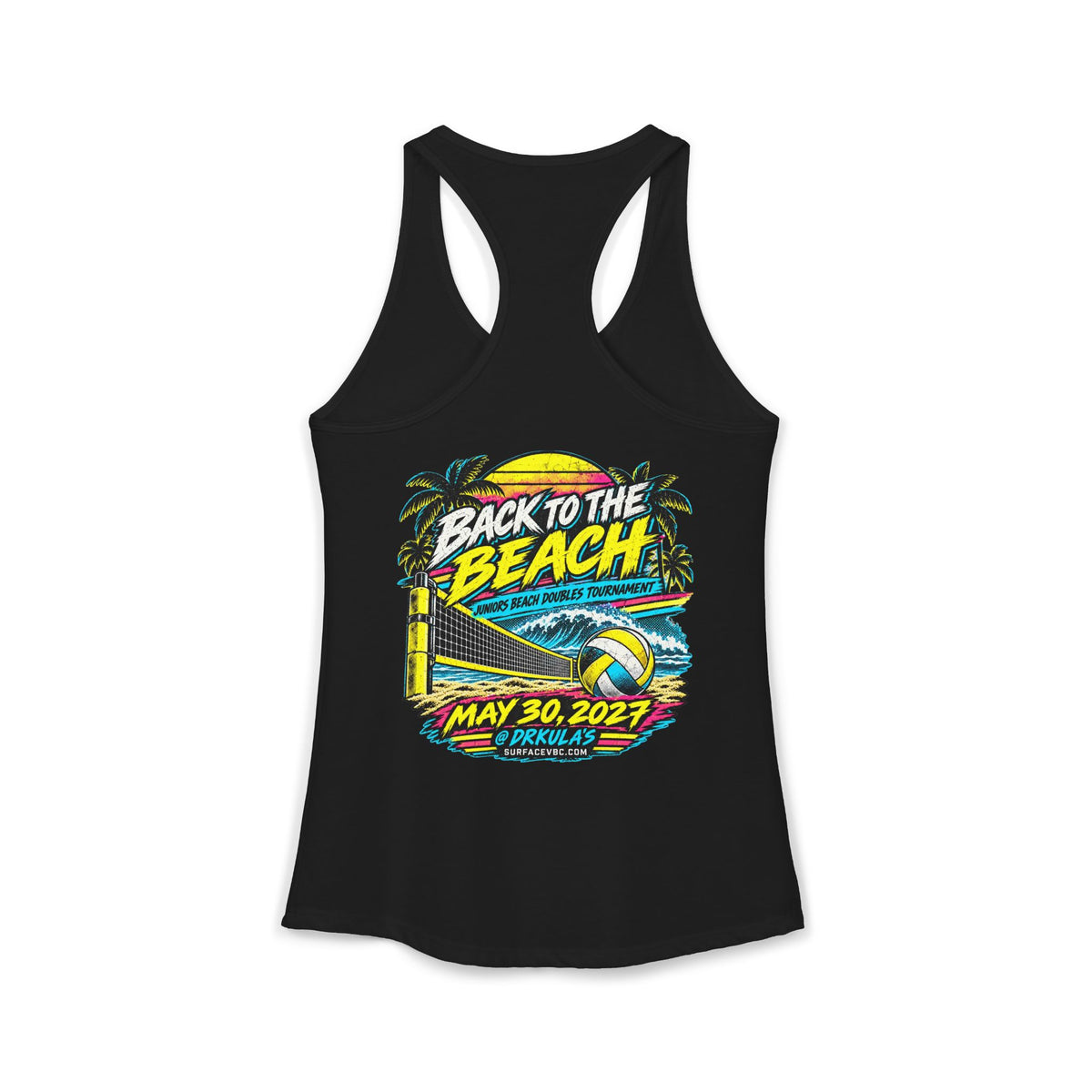2027 Back to the Beach Tournament Event Merch- Women's Racerback Tank -