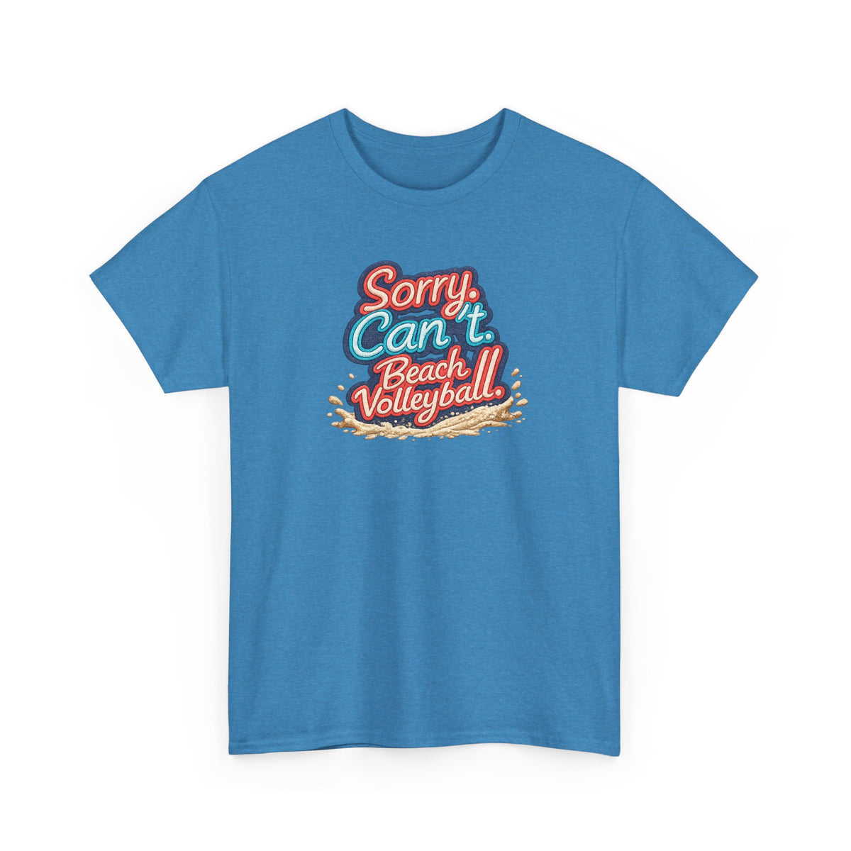 Beach Volleyball Tee — "Sorry, Can't. I’ve Got Beach Volleyball" Retro Graphic