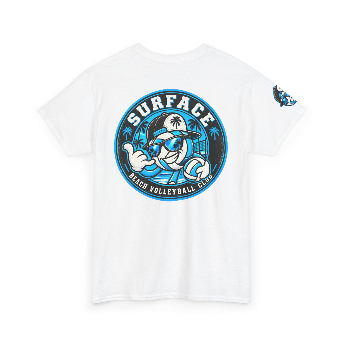 Surface Beach Volleyball Tee — 'Surface' Retro Palm Logo T-Shirt