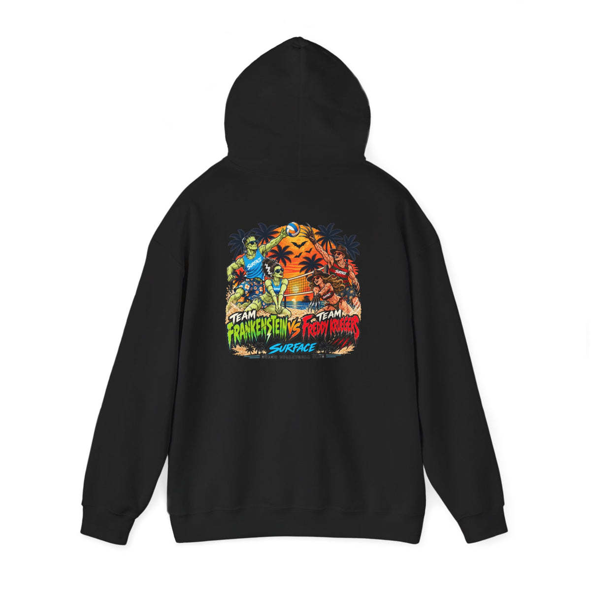 Surface Halloween Hoodie — Team Freddy Krueger vs Frankenstein
