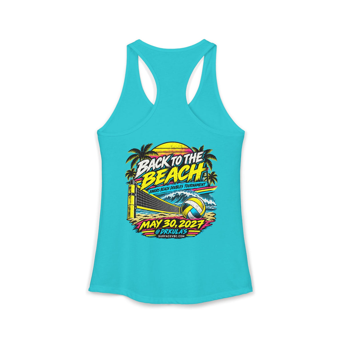 2027 Back to the Beach Tournament Event Merch- Women's Racerback Tank -