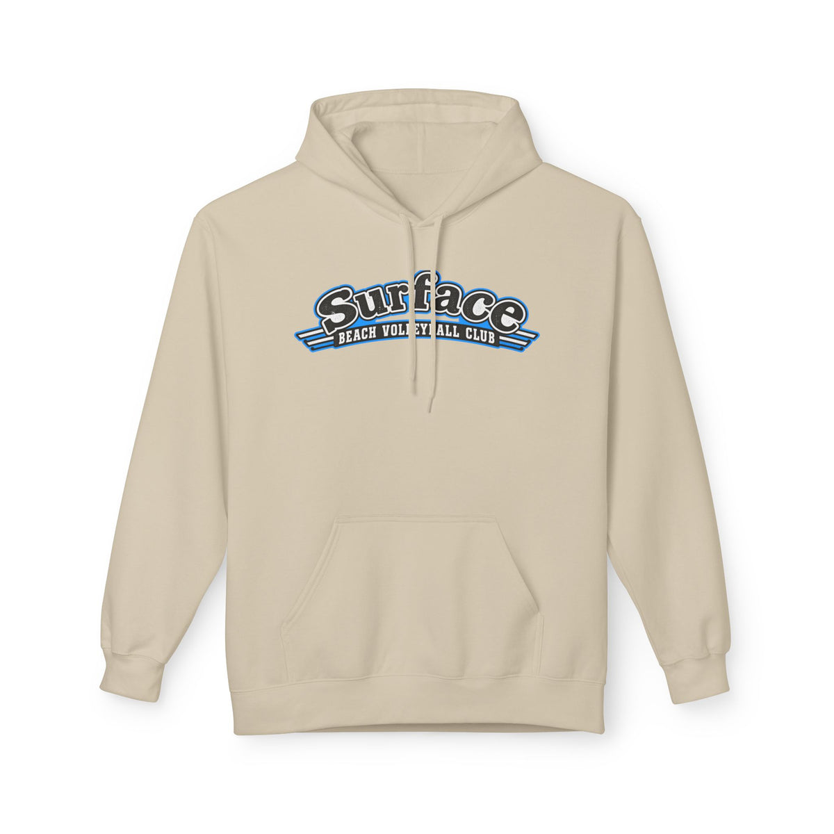 Surface Beach Volleyball Hoodie — Retro Palm Beach Volleyball Club Design
