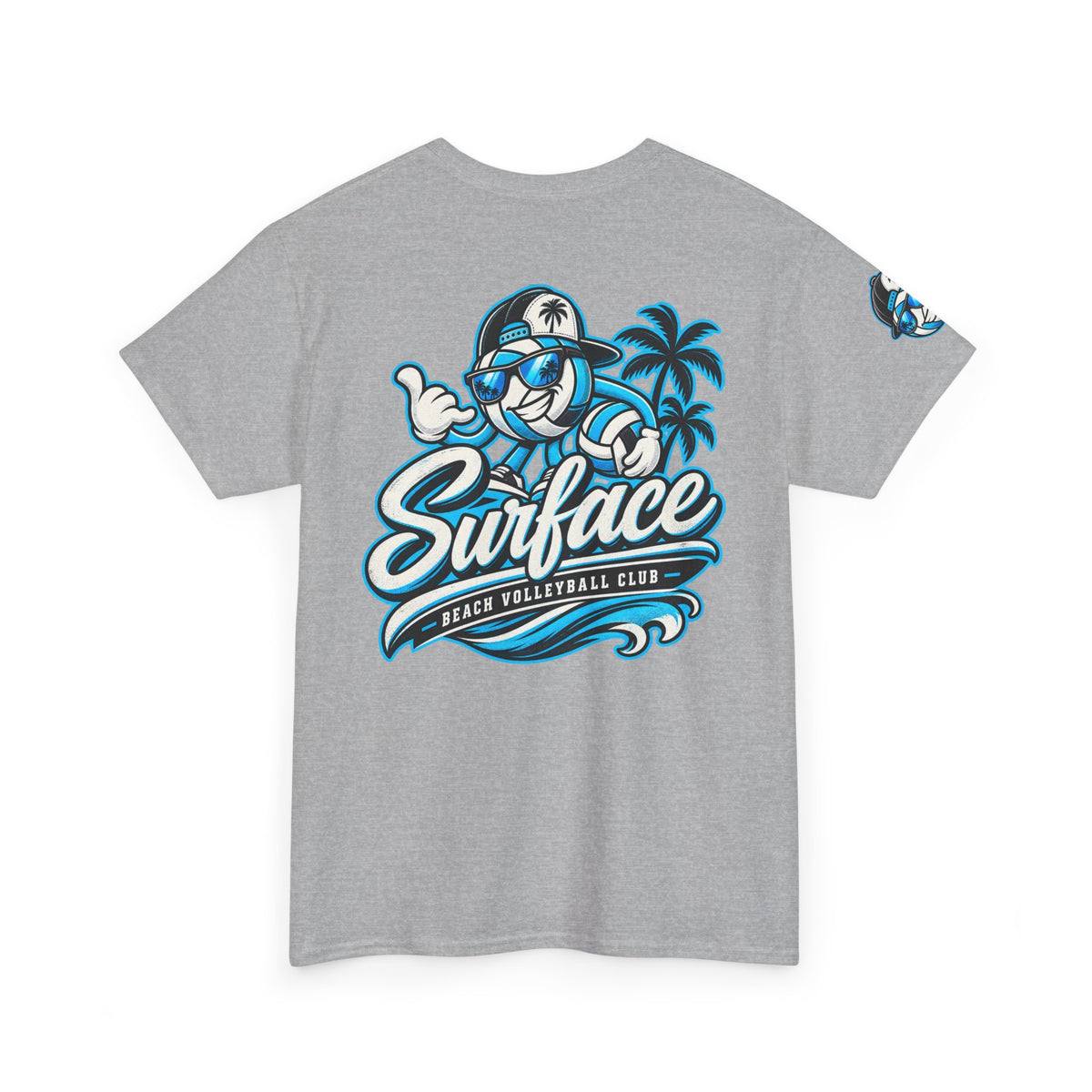 Surfaced Beach Volleyball Tee — 'Surface' Palm Logo Summer T‑Shirt