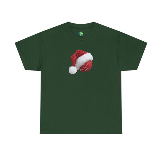 Volleyball Santa Hat Unisex Heavy Cotton Tee