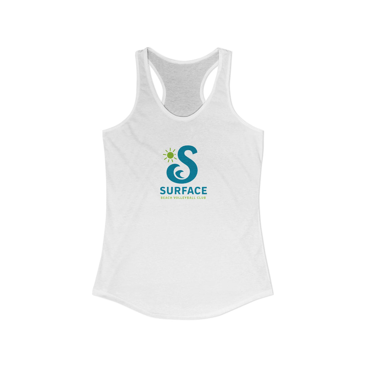 Wave Logo Surface Beach Volleyball Club Women's Racerback Tank - Beach Vibes
