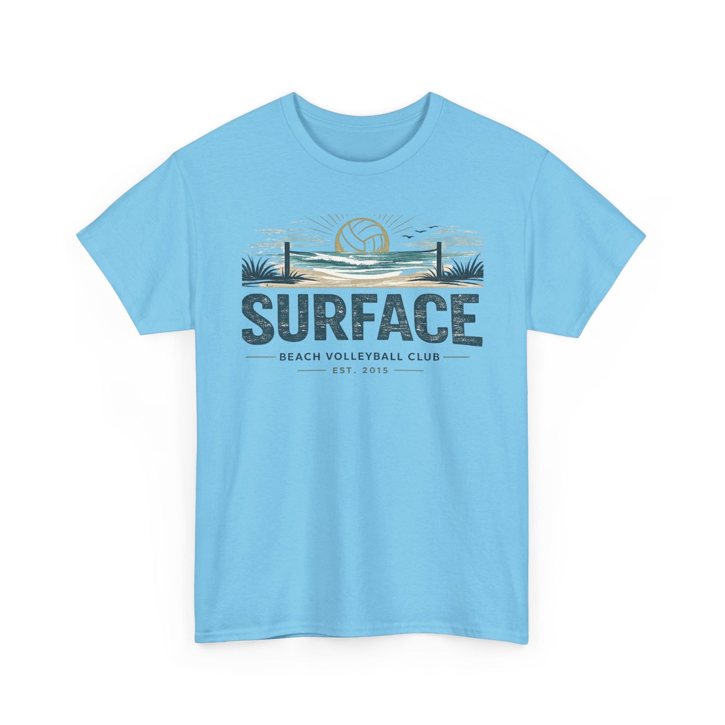 Surface Beach Volleyball Club T-Shirt — Vintage Coastal Volleyball Tee