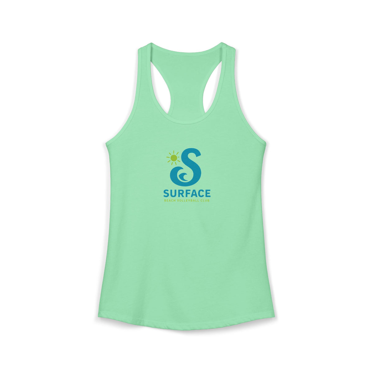 Wave Logo Surface Beach Volleyball Club Women's Racerback Tank - Beach Vibes
