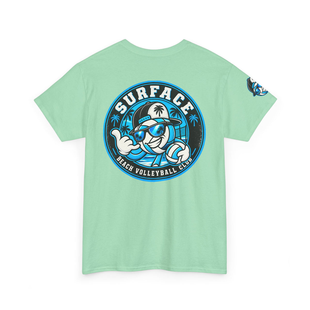Surface Beach Volleyball Tee — 'Surface' Retro Palm Logo T-Shirt