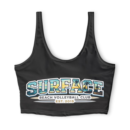 Surf Ace Sports Bra — "Surf Ace Beach Volleyball Club" Graphic Activewear