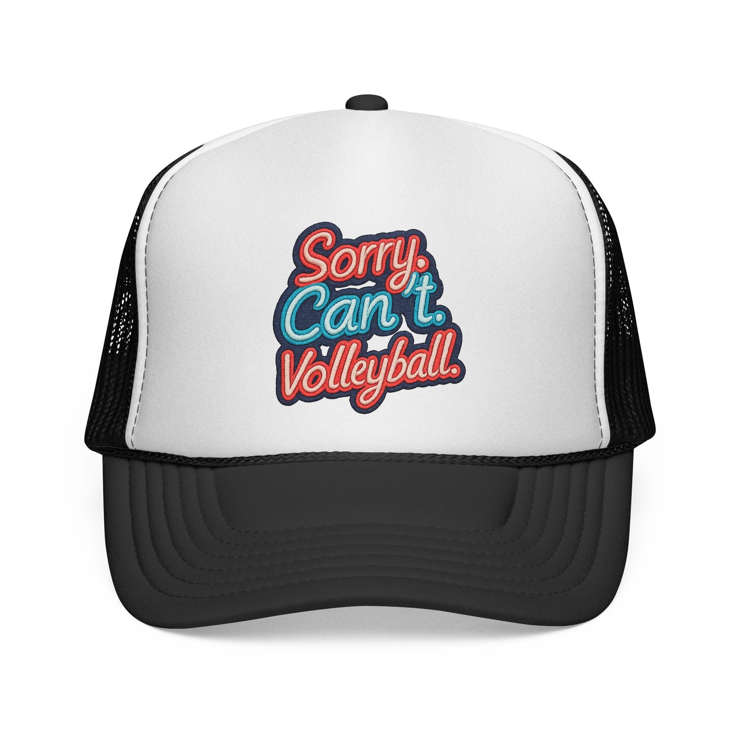 Sorry Can't Volleyball Trucker Cap — Retro Sport Volleyball Hat for Players & Fans