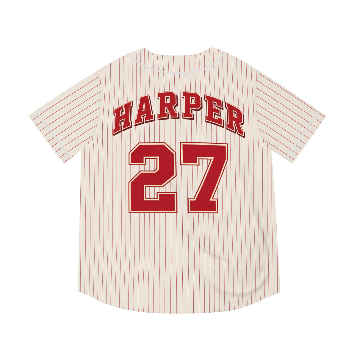Harper Wrigley Field Retro Red Pinstripe Baseball Jersey
