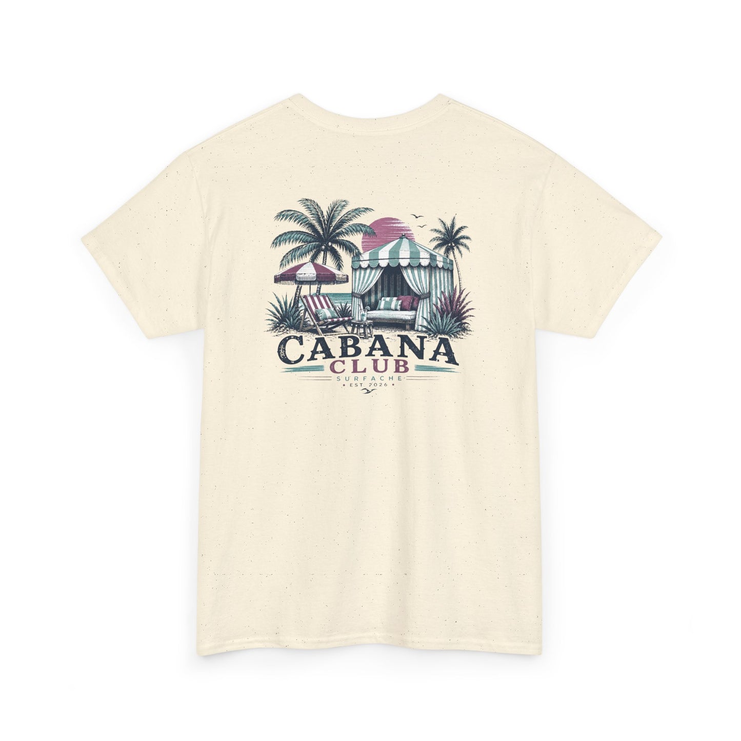 Surfache Cabana Club T‑Shirt – Tropical Beach Cabana Graphic Tee