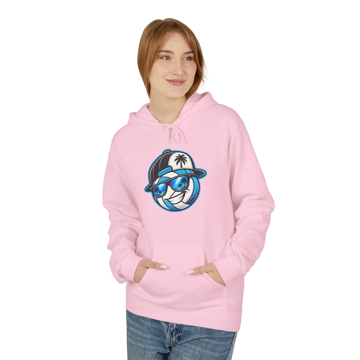 Surfface Beach Volleyball Hoodie — Retro Mascot Logo Pullover