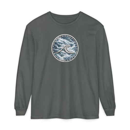 Surfache White Water Icon Long Sleeve Tee —Destination Graphic T-Shirt