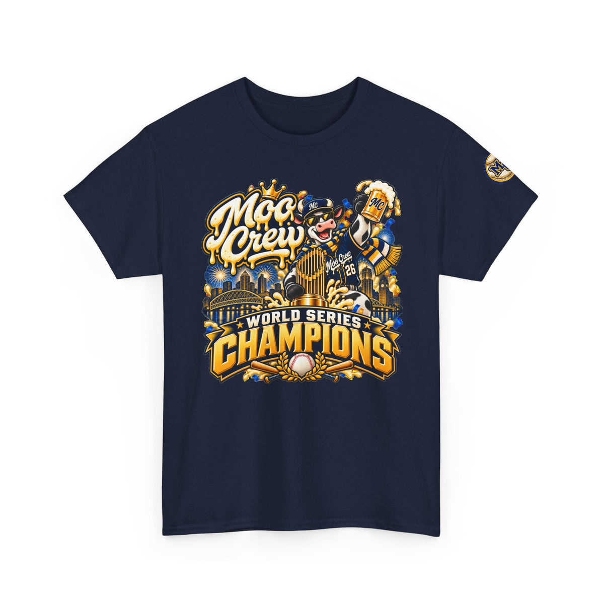 Moo Crew World Series Champions Baseball T-Shirt