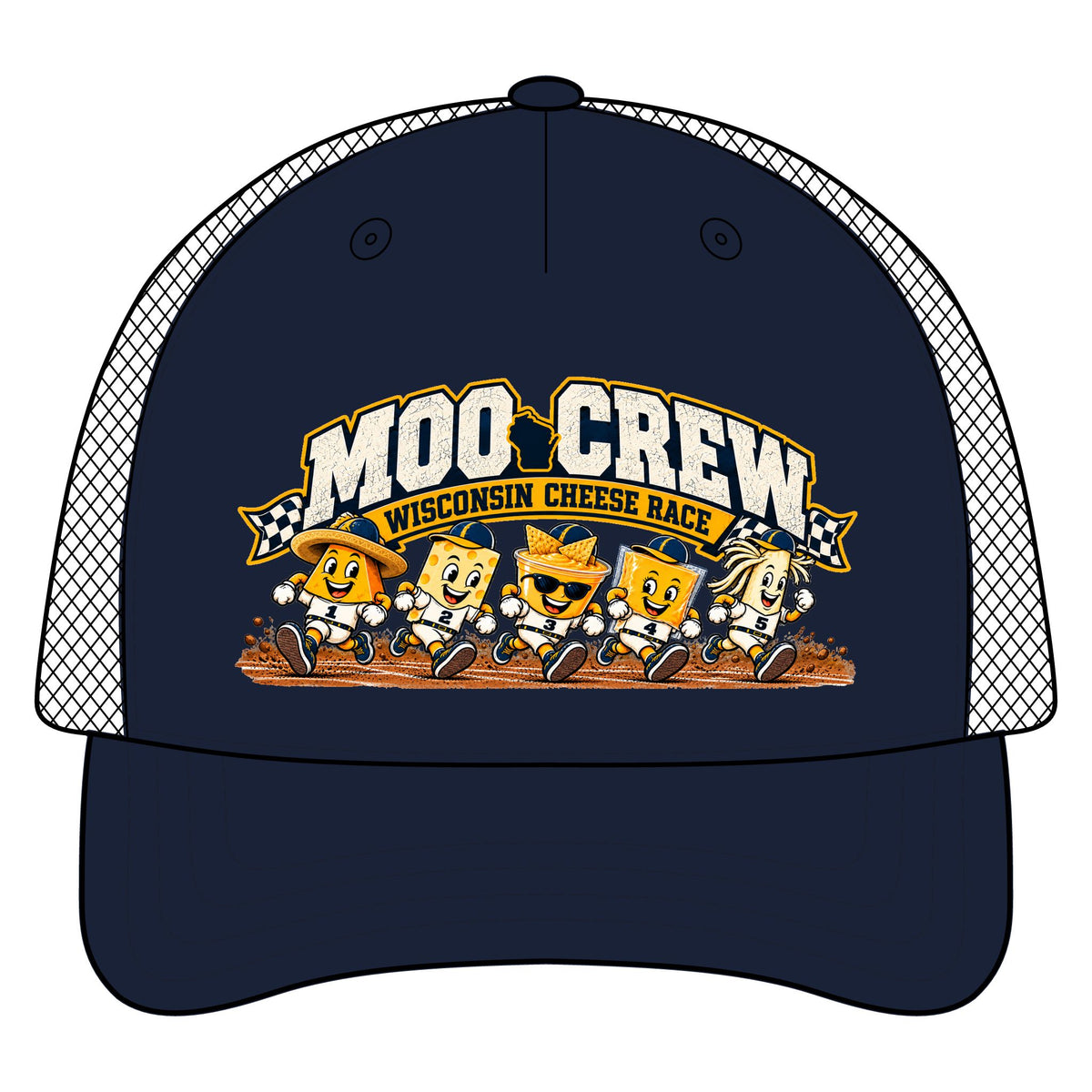 Moo Crew Wisconsin Cheese Racers Trucker Hat