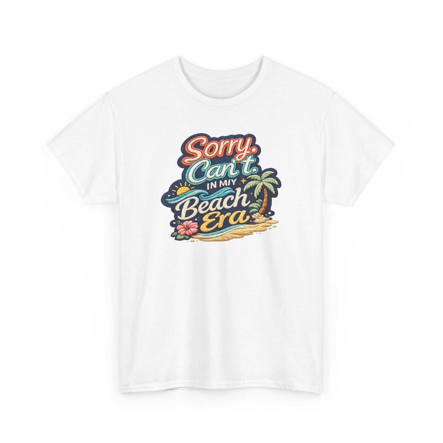 Sorry Can't, In My Beach Era Tee — Retro Tropical Palm Beach Vacation T‑Shirt