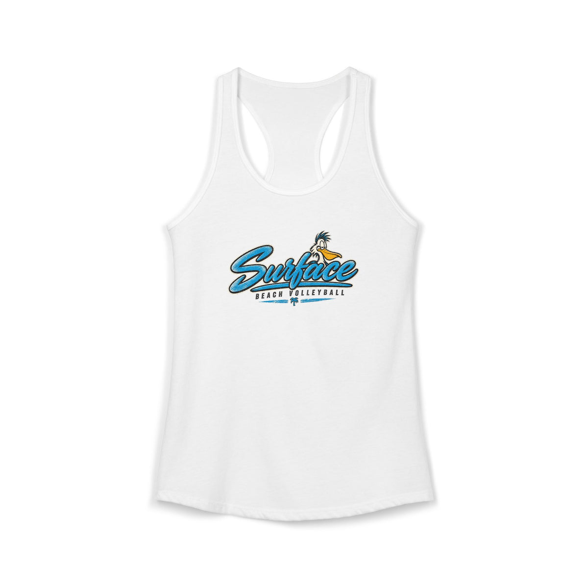 Surface Beach Volleball Club Mascot Racerback Tank