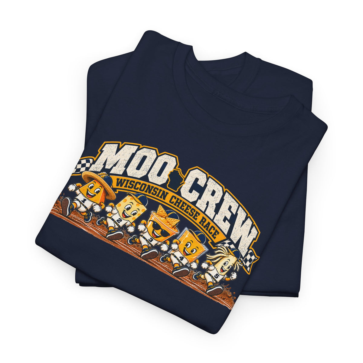 Moo Crew Cheese Race Baseball T-Shirt