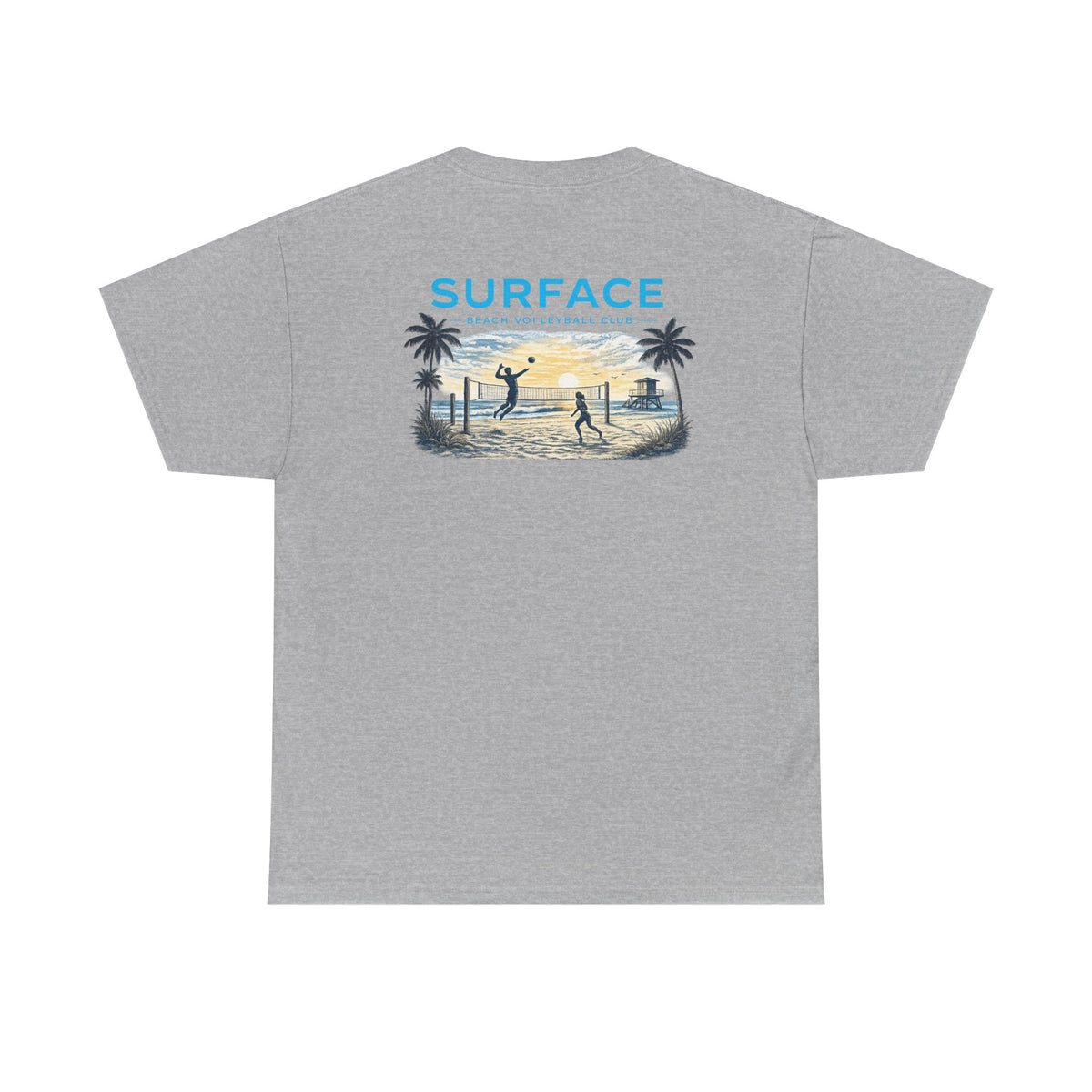 Surface Beach Volleyball Club T-Shirt — Coastal Sunset Volley Tee