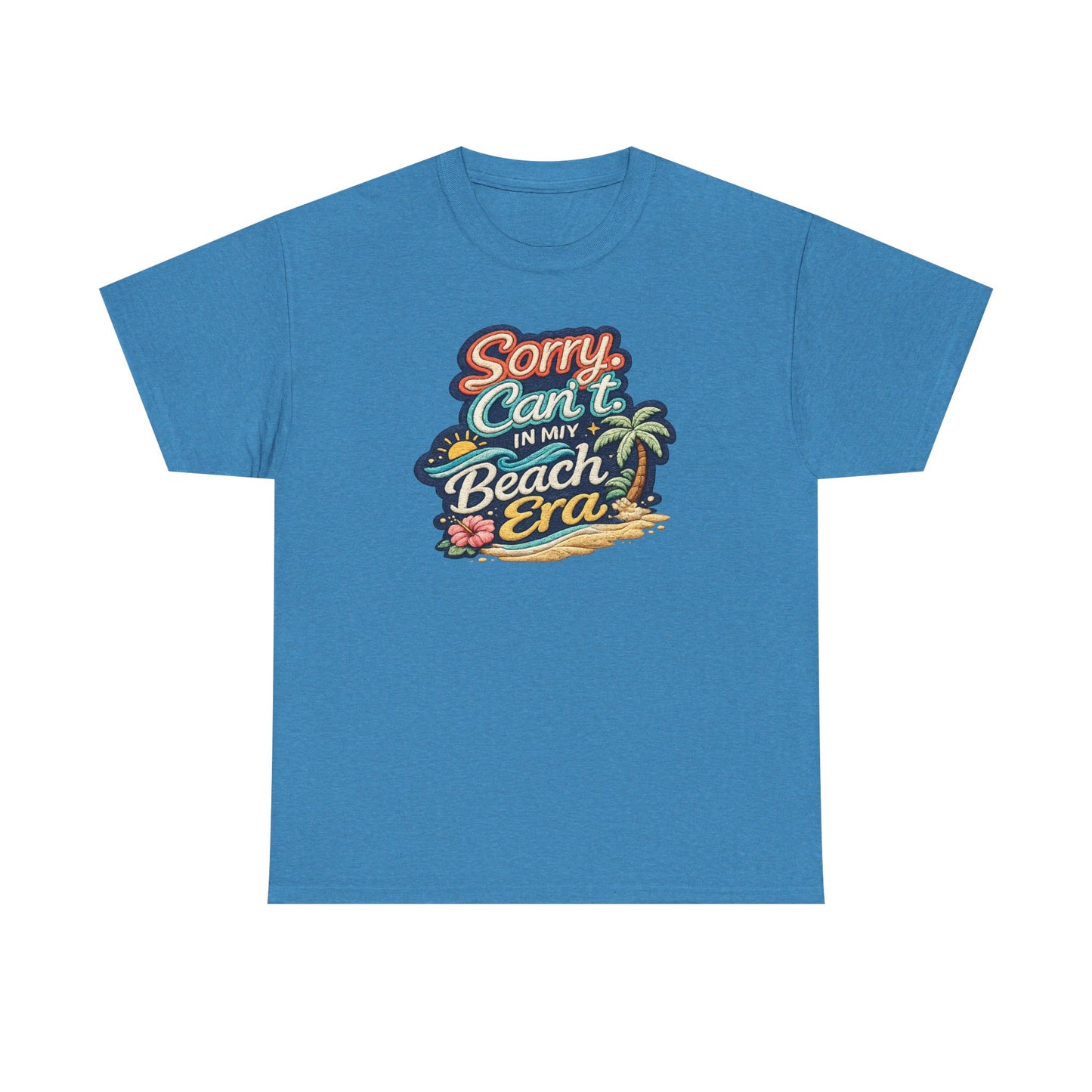 Sorry Can't, In My Beach Era Tee — Retro Tropical Palm Beach Vacation T‑Shirt