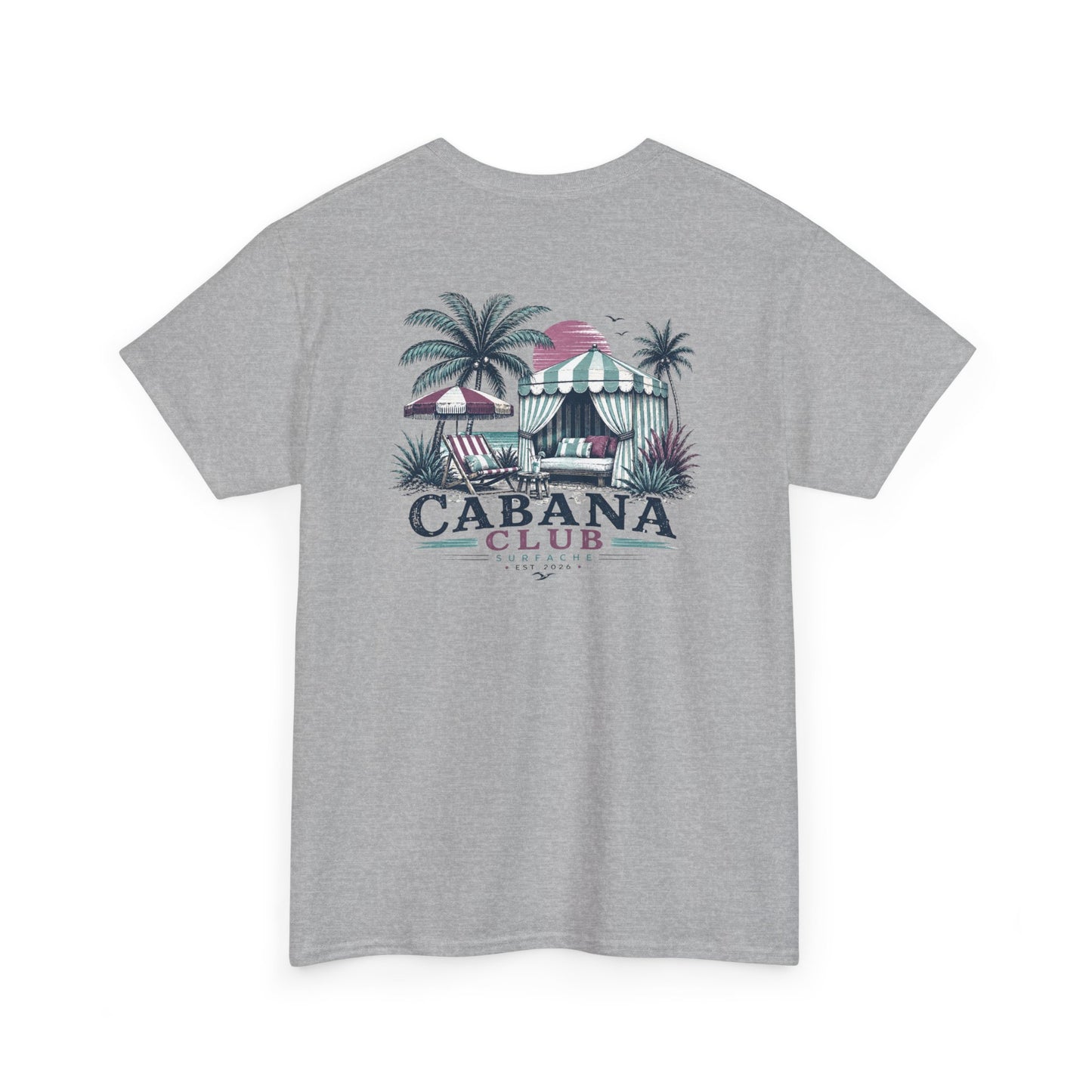 Surfache Cabana Club T‑Shirt – Tropical Beach Cabana Graphic Tee
