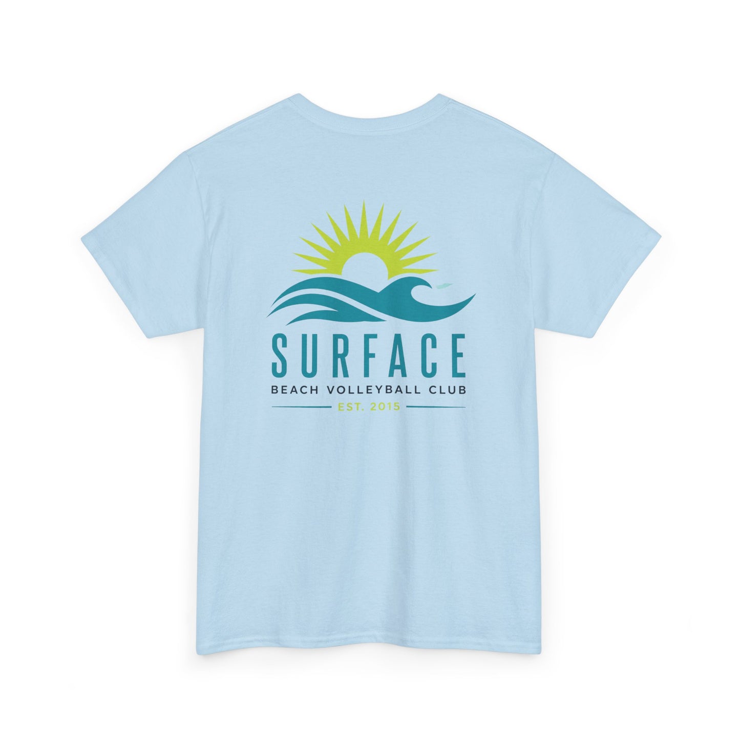 Surface Beach Volleyball Club Tee — Surf Wave & Sun Graphic T-Shirt